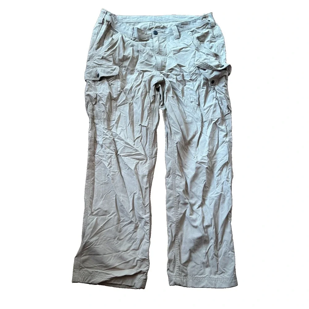Duluth Trading Co Pants Mens 38x30 Brown Hiking Nylon Stretch Lightweight
